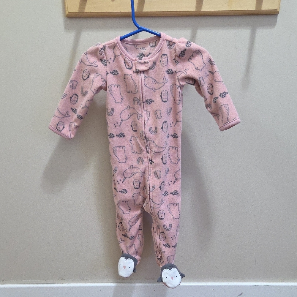 Carter's Pink Arctic Print Footie